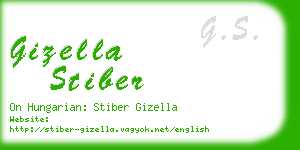 gizella stiber business card